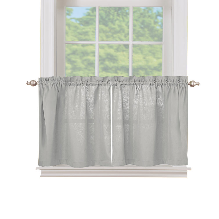 Sample Solid Textured Tier Window Curtain