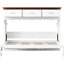 Lit simple blanc, 3 tiroirs pour le rangement et la construction, lit peu encombrant et durable, blanc, grand espace de rangement, facile à assembler
