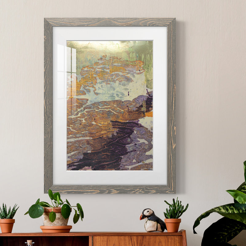 Cadre de qualité supérieure Monet's Landscape VII - prêt à accrocher, H 20 po x l 17 po x P 1 po, Gris