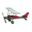 Gray Metal Airplane Decorative Sculpture, 14" x 10" x 6"
