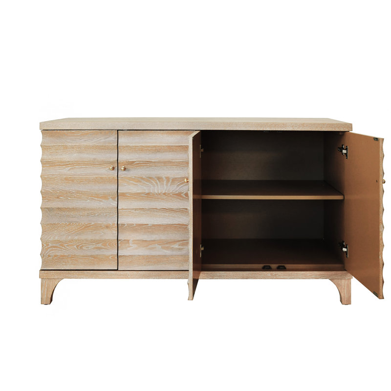 Gates 60'' W Solid Wood Buffet, Cerused Oak