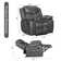 Wide Seating Durable Synthetic Leather Recliner with Massage and Heat Functions