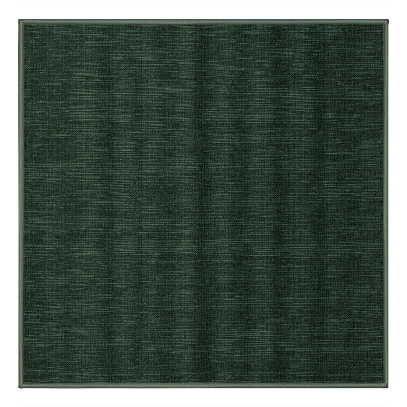 Tapis vert uni lavable à la machine, Carré 6 pi