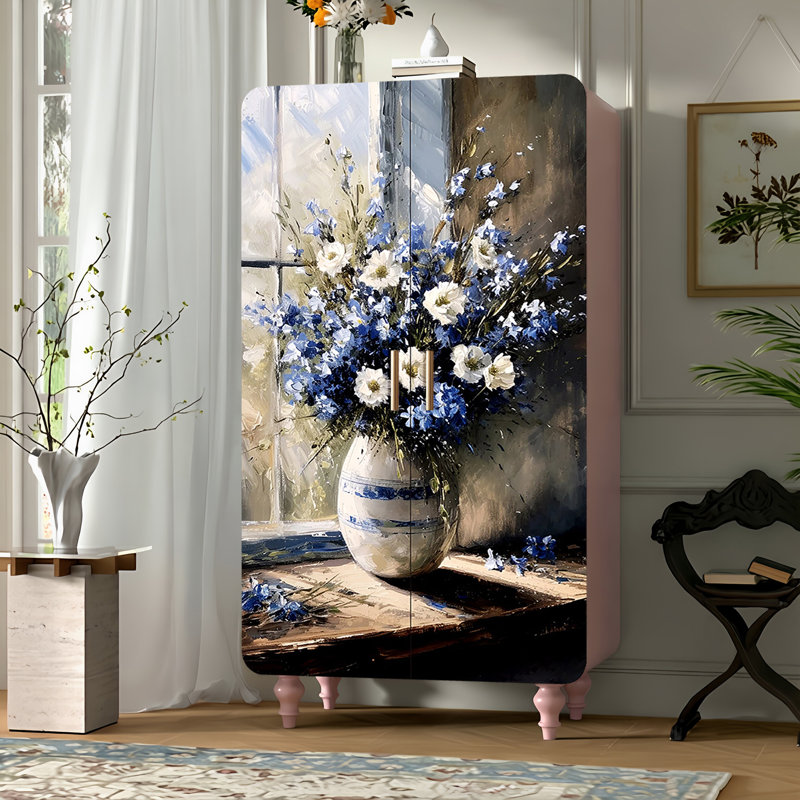 Aestheticism household double door French wardrobe