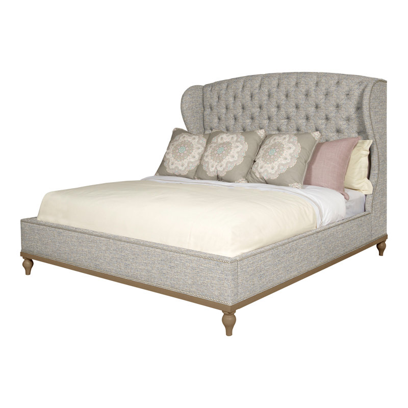 Emma Queen Upholstered Panel Bed, No, Navajo, Impala Storm