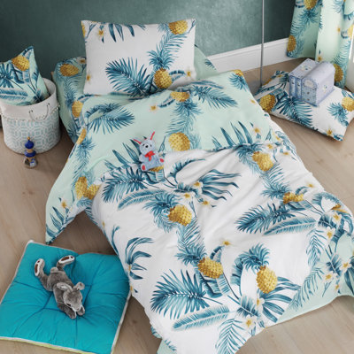 Cotton Blend Floral Duvet Cover