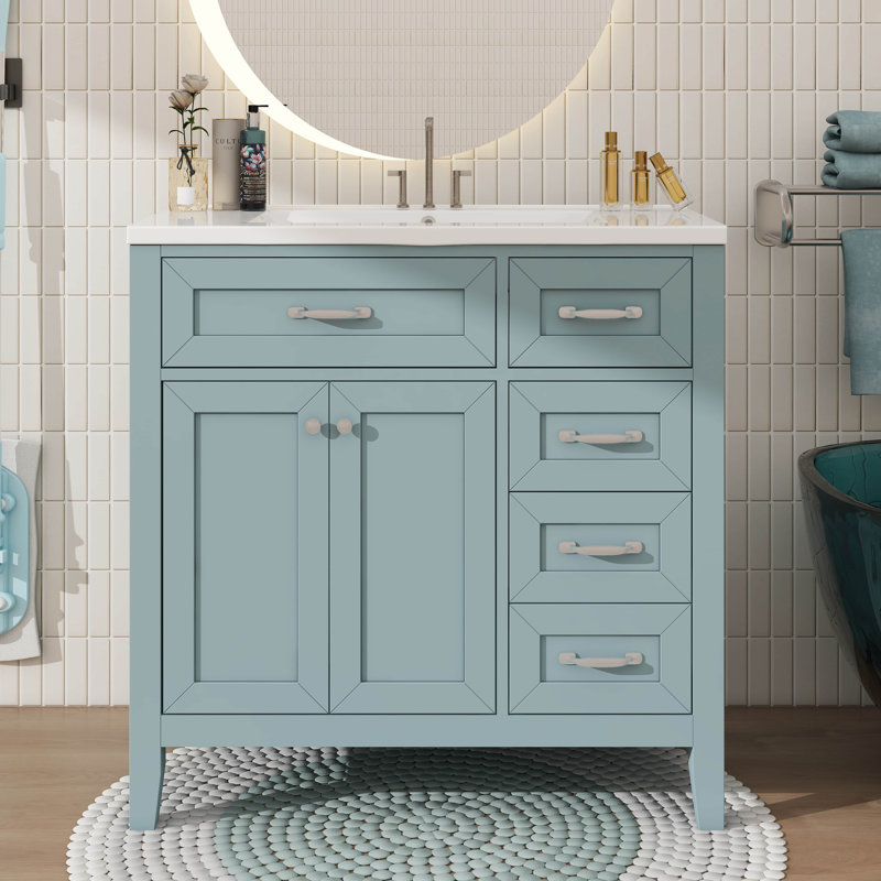 Ensemble de meuble-lavabo 36 po avec lavabo 36 po, Vert
