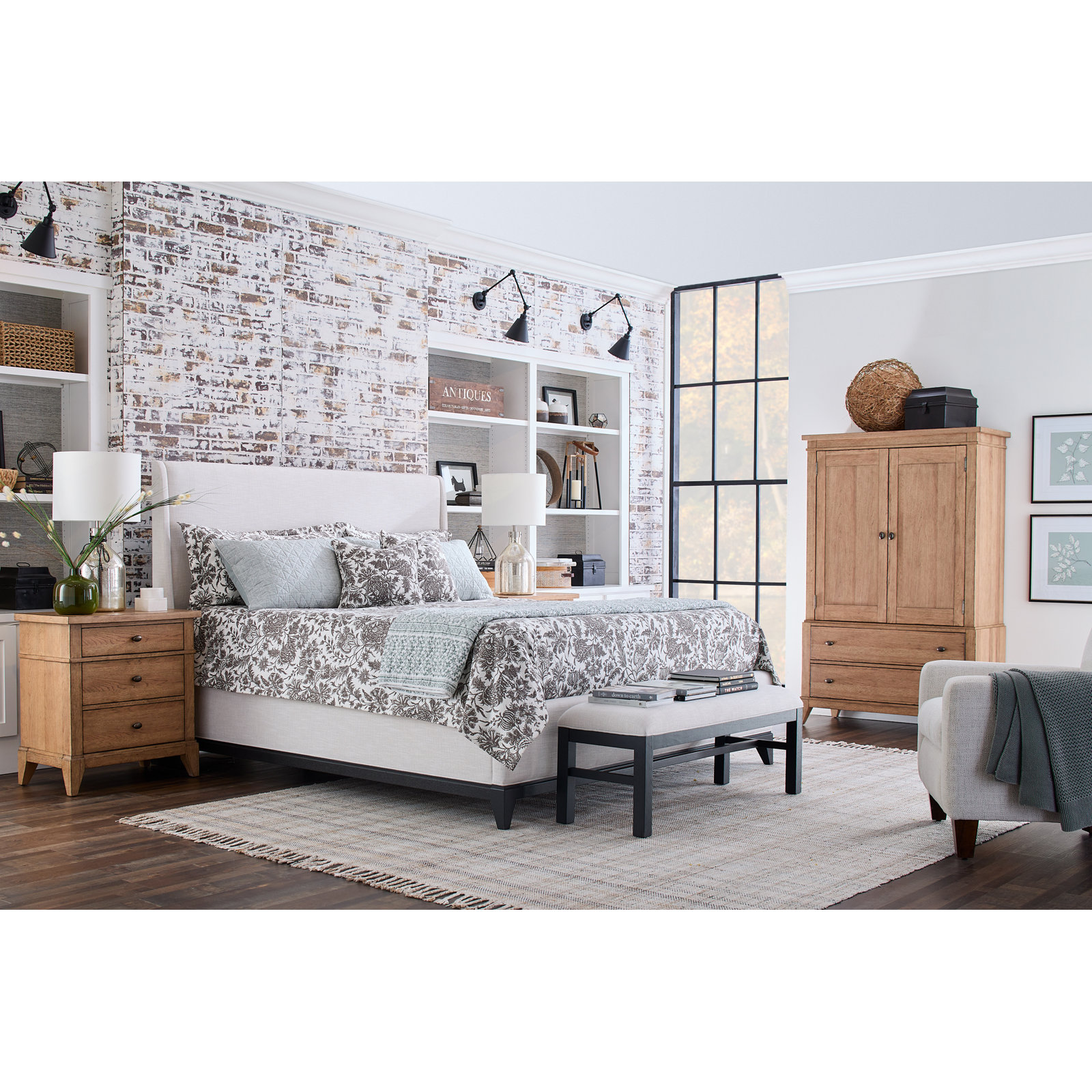 Mya Platform Bed, Black, Queen
