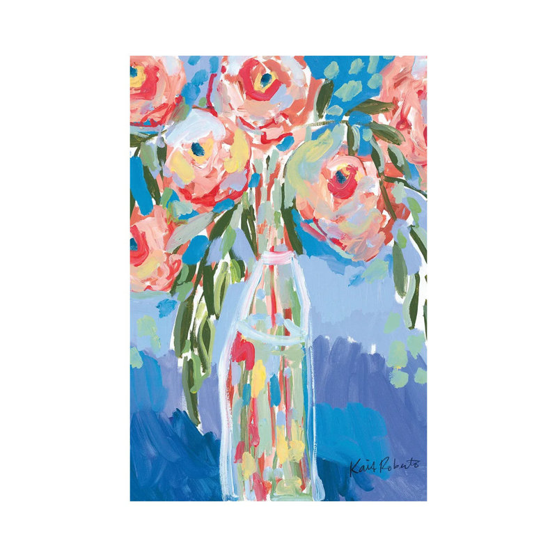 Watermelon Blooms by Kait Roberts - Wrapped Canvas Print, 30.48cm H x 20.32cm W x 1.91cm D