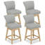 Tabouret de bar et de comptoir pivotant en bois massif Malakeh (ensemble de 1/2/4)-1275975469-1275975471-1276884711