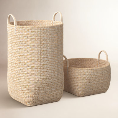 Qiana Handmade Rattan Storage Bin Set