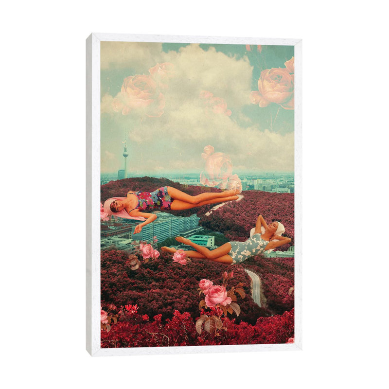 Those Pink Afternoons 1 Piece Wall Art on Canvas, 101.6cm H x 66.04cm W x 3.81cm D, White Framed