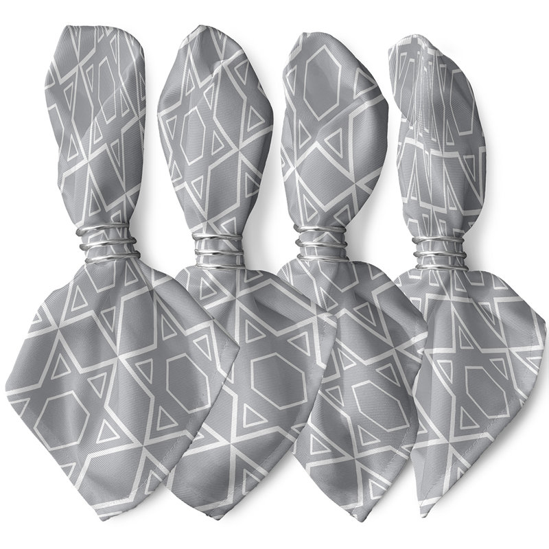 Kurston Polyester Geometric Square Napkin