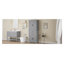 Armoire de rangement autoportante classique en panneau de fibres à densité moyenne gris avec tablettes et tiroirs réglables-1046574529