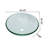 16.5" Round Clear Tempered Glass Vessel Bathroom Sink Set with Faucet and Drain
