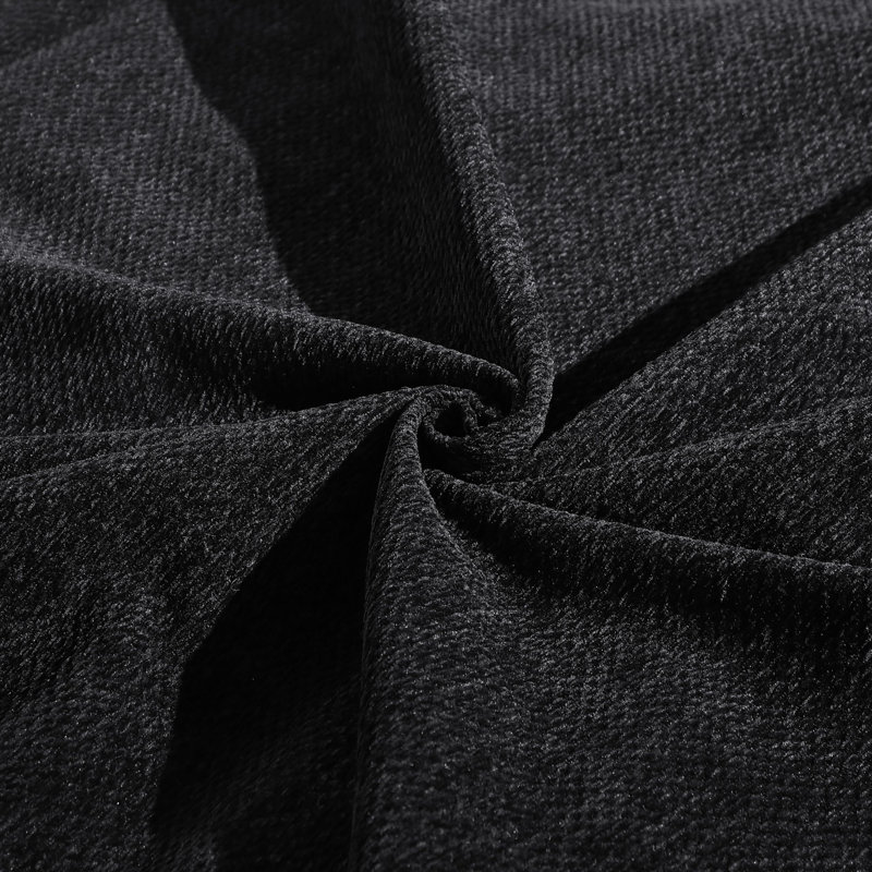 Canapé modulaire en chenille 155 pièces l 155,7 po, Chenille noir