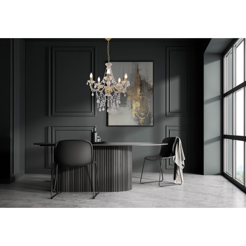 Saltaire 5 - Light Chandelier, Gold