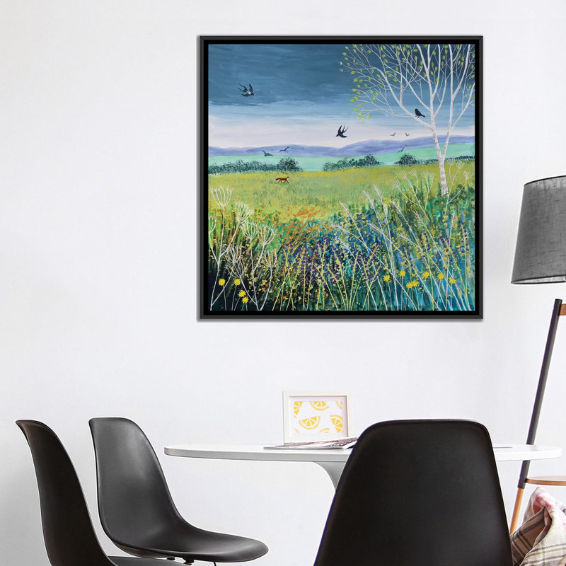 «Approche de la tempête» par Jo Grundy - reproduction d'art, Pas de tapis, Toile avec cadre noir