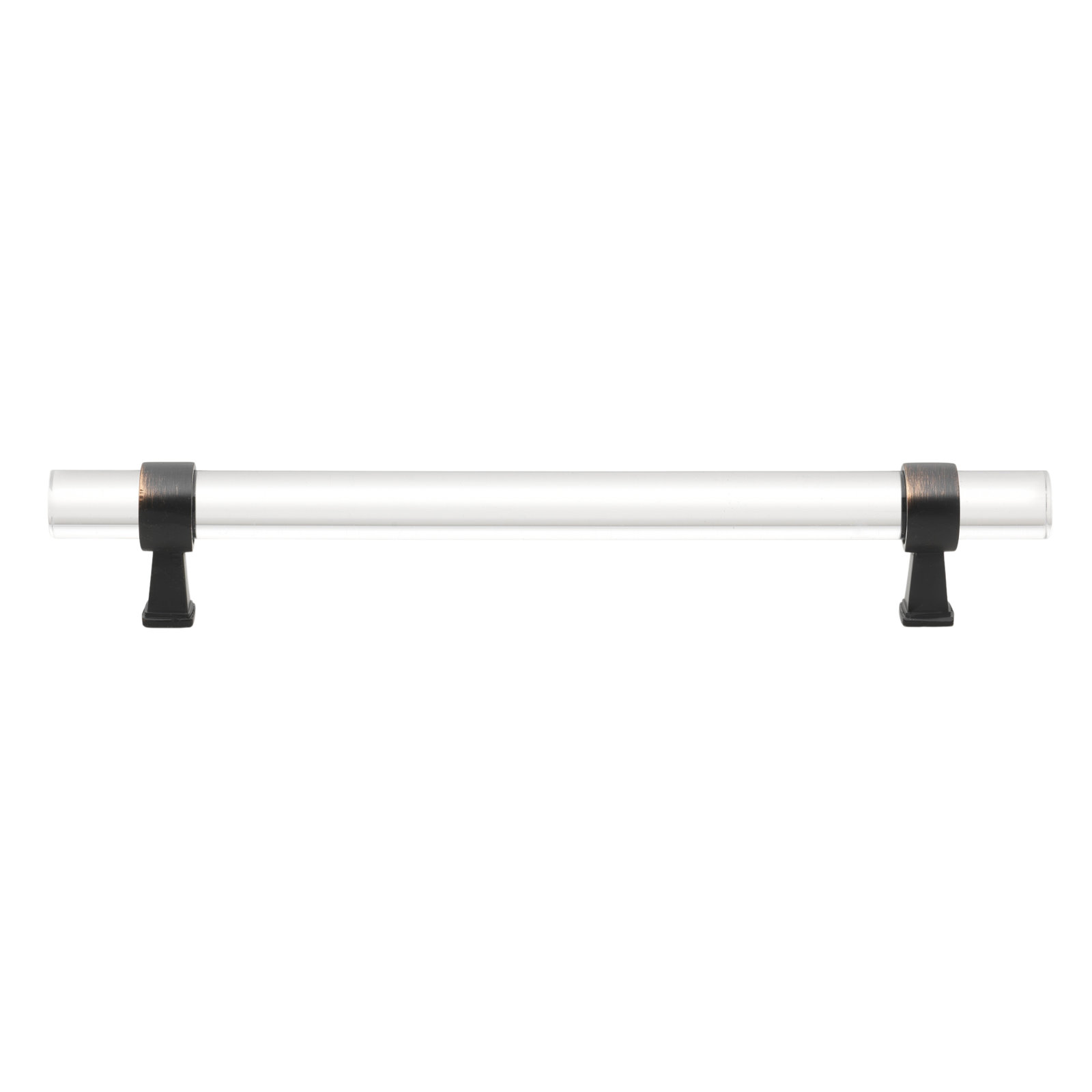 Acrylic Bar Cabinet Pull, Oil Rubbed Bronze, 6.25"