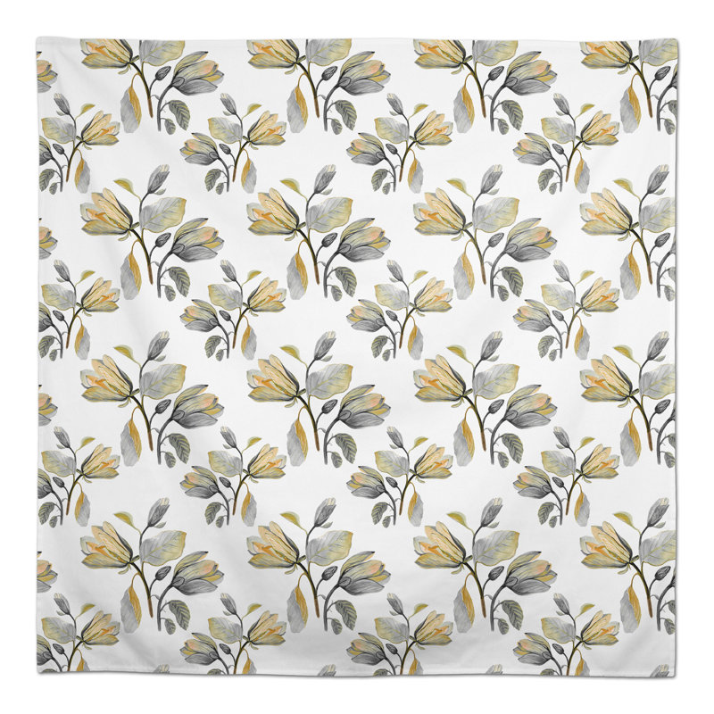 Nappe Watercolor Floral Blossoms, Jaune