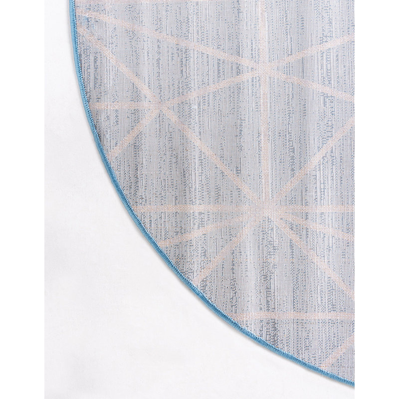 Clidy Abstract Indoor Rug, Round 3'3"
