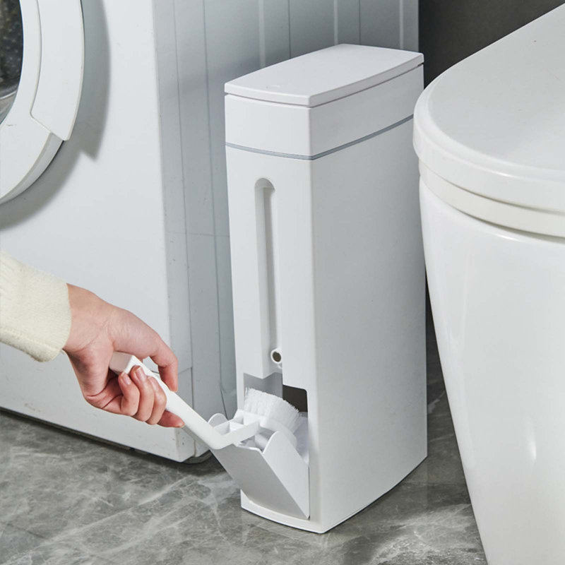 Multicolore brosse de toilette pour coin mince avec organisateur couvert