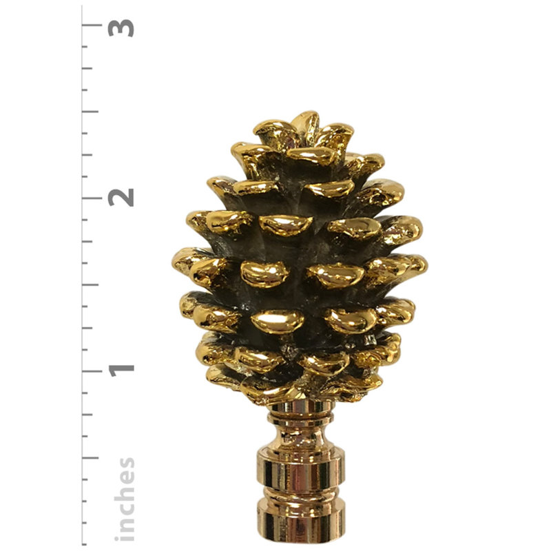 Faîteau lampe à cônes de pin, Laiton poli