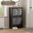 Shoe Storage Cabinet With 2 Flip Drawers, Freestanding Narrow Shoe Rack Organizer With Louvered Doors, Shoe Cabinet For Entryway-135258963