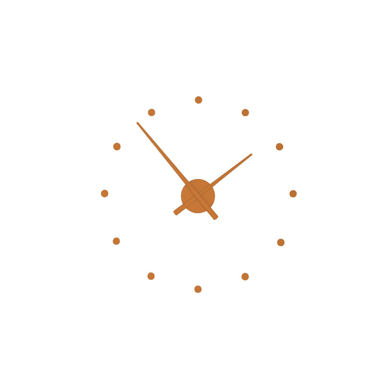 OJ Analog Wall Clock, Pumpkin, Small