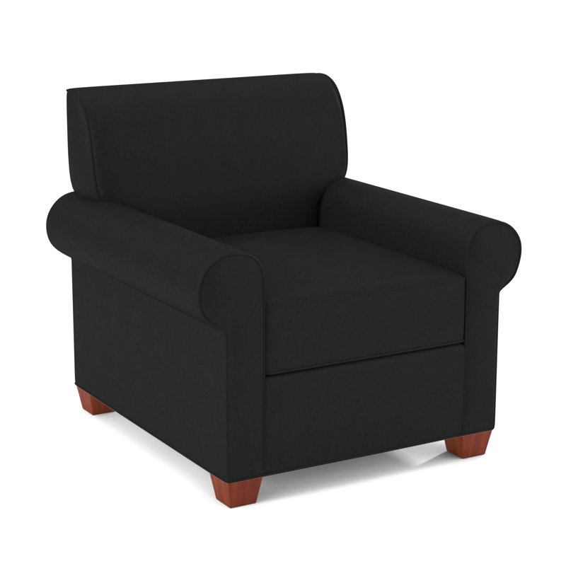 Finn Upholstered Armchair, BM Cherry, Dillon Black