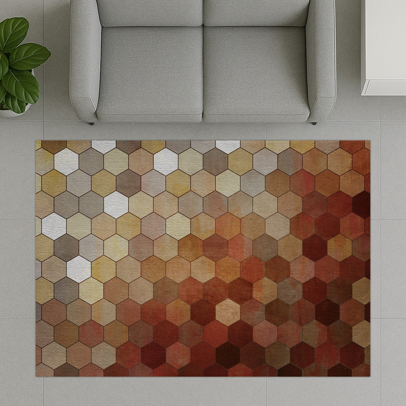 Geometric Area Rug, Rectangle 140 x 200 cm