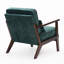 Fauteuil de style Mid-Century avec coussin en tissu, bois droit et coussin lombaire, pour plus de confort dans le salon