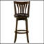 Chaise de bar pivotante en cerisier foncé Decker avec siège et dossier confortables, parfaite pour les cuisines modernes et traditionnelles.