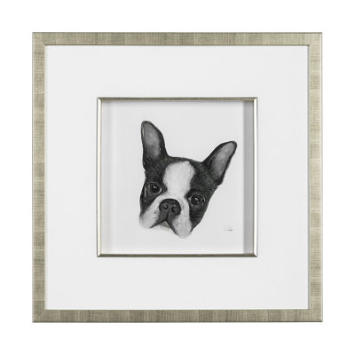 Frankie (Pomeranian 1) Hand Embelished Framed Art Print Matted under Glass