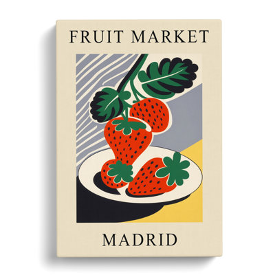 XMKTMKT-419 Madrid Fruit Market Exhibition Strawberry - Wrapped Canvas Print
