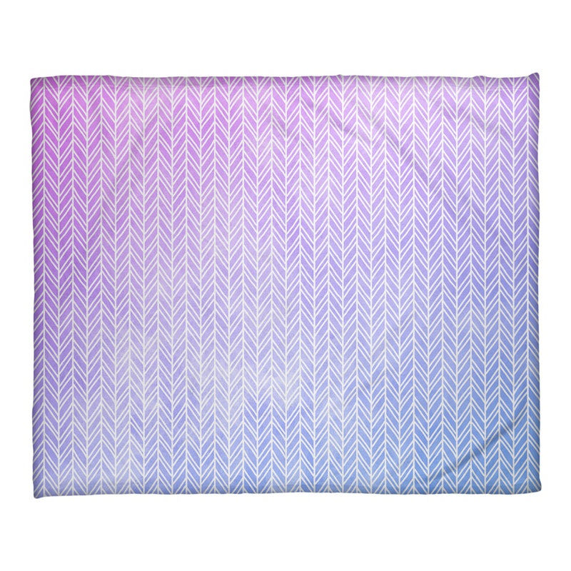 Couverture polaire Katelyn Elizabeth, l 52,5 po x L 62,5 po, Bleu / Mauve