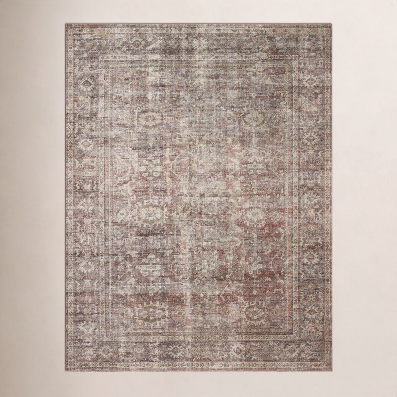 Tapis bordeaux / antique Georgie, Rectangle de 10 pi x 14 pi