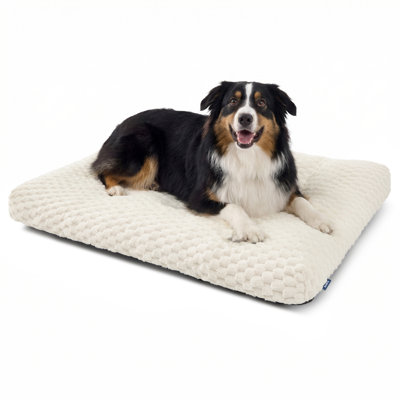 Bedsure Washable Crate Pet Bed for Large Pets, Soft Fleece Kennel Pad with Non-Slip Base for Dogs and Cats on Crate, Floor or Car 