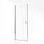 Porte de douche pivotante semi-cadrée 32 "x 72" avec verre trempé transparent de 1/4 pouce (6mm) et poignée, chrome-124870116