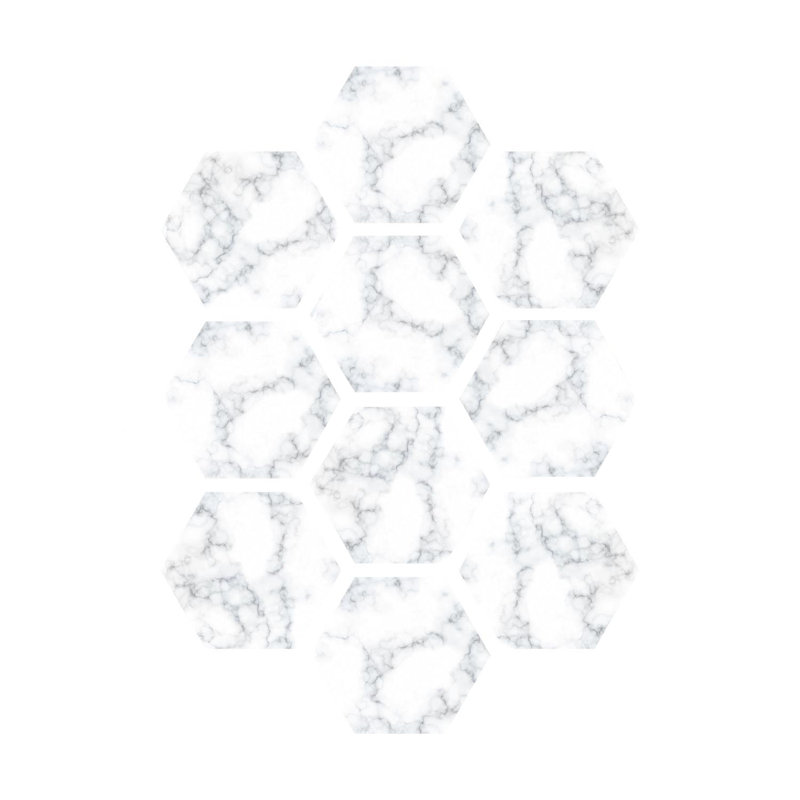 20cm W x 20cm L PVC Peel and Stick Mosaic Tile, White