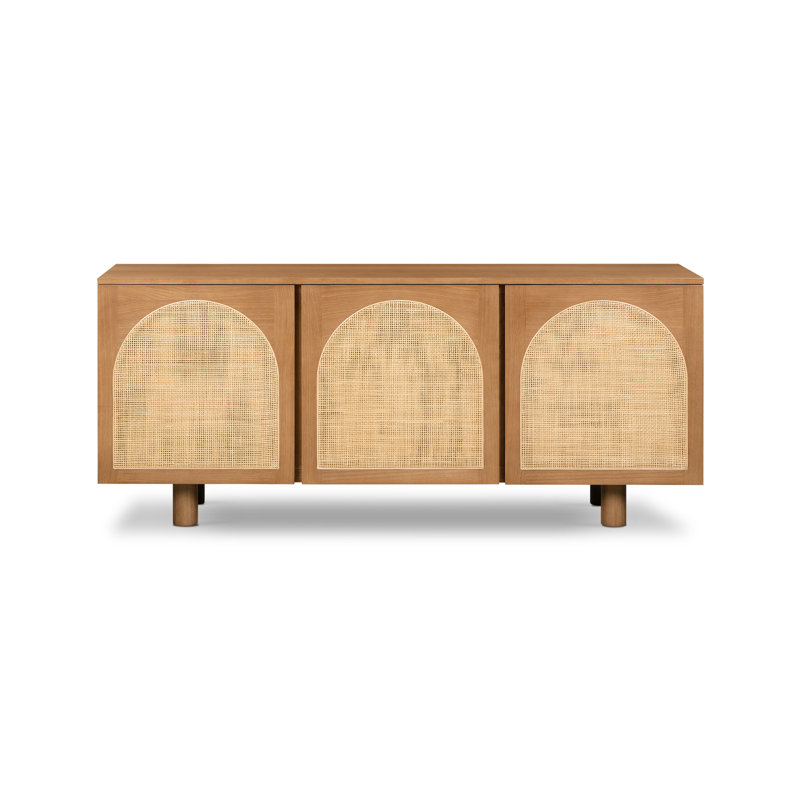 Buffet 70 po en chêne américain Archi, Brun bois d'œuvre