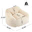 Fauteuil d'intérieur de style fauteuil beige, silhouette structurée, grand soutien, rembourrage en mousse personnalisé, idéal pour les petits appartements en mousse déchiquetée adaptative, matériau doux, favorise l'assise, convient
