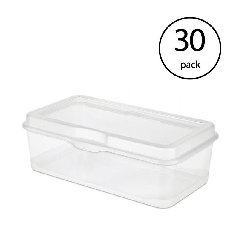 Sterilite Plastic Stacking FlipTop Latching Storage Box Container, 4.5" H x 6.5" W x 7.62" D, 12, 44.88