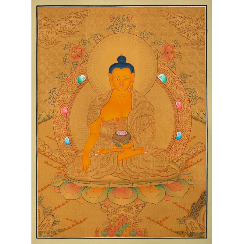 Bouddha Shakyamuni Thangka (Thangka sans brocart)