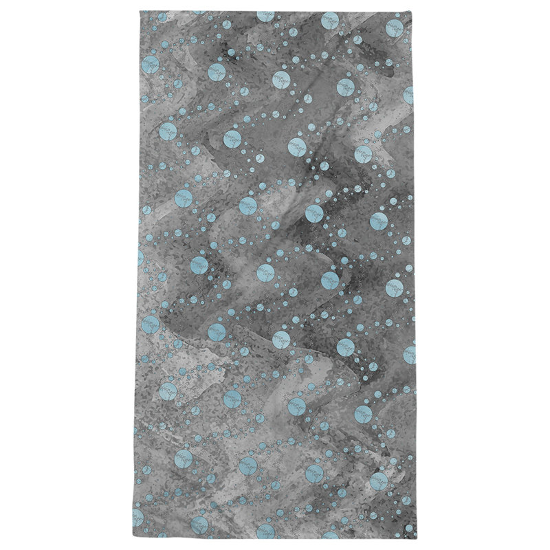 Katelyn Elizabeth Beach Towel, Teal/Black