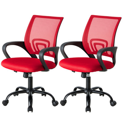 Set Of 2 Adjustable Office Chair With 360°Rotation, Height And Tilt Control,Gray