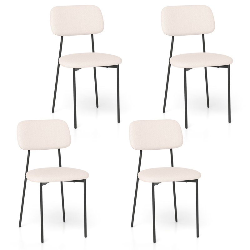 45cm H Upholstered Side Chair in Beige