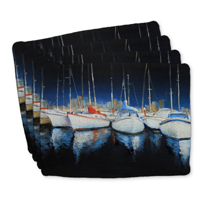 Ensemble de 4 napperons en soirée