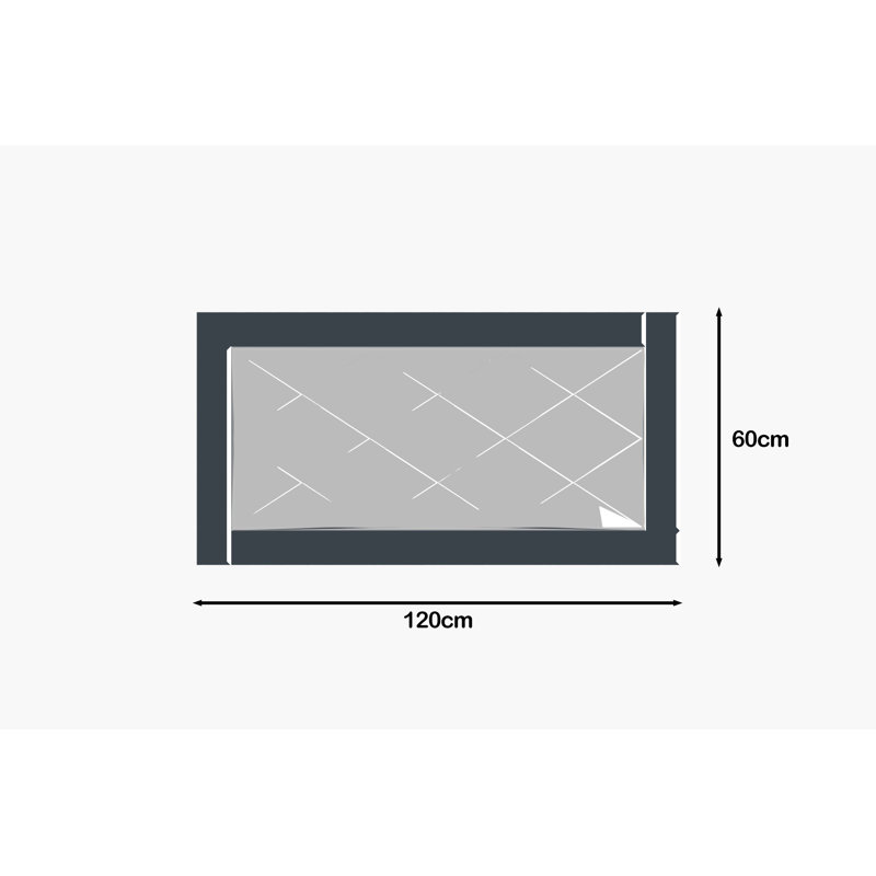 Bisou Rectangle Wall Mirror, Silver