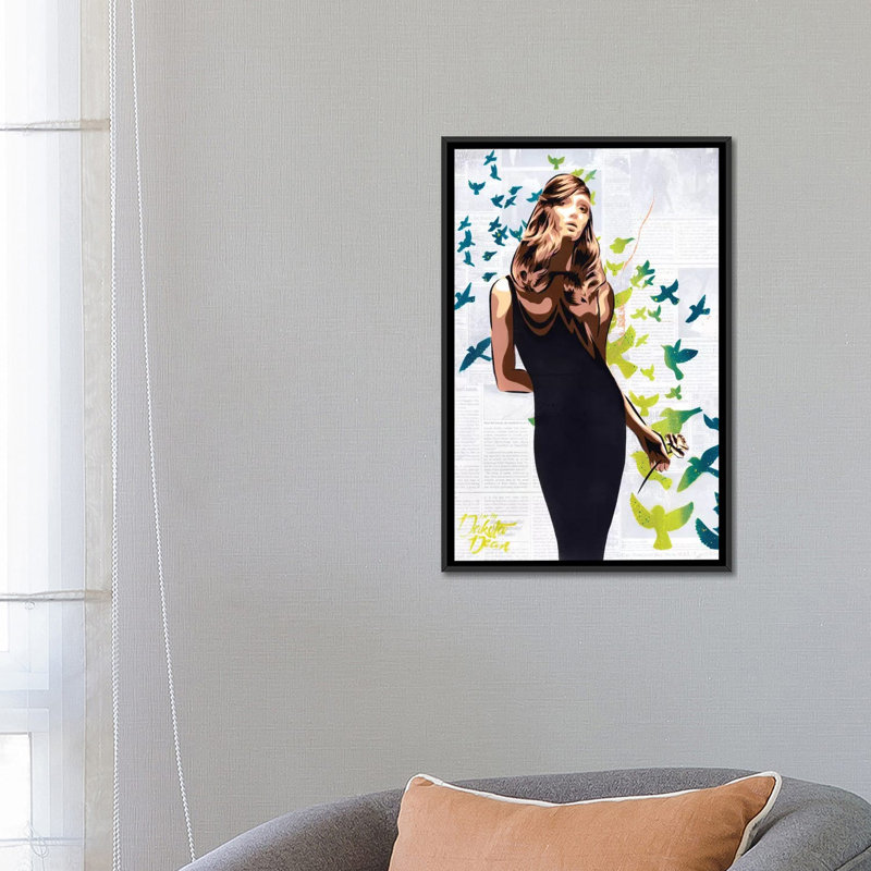 « mercredi », impression sur toile, Toile encadrée noire, H 48 po x l 32 po x P 1,5 po, Pas de tapis